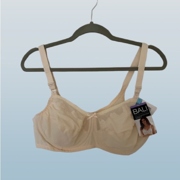 NWT $40 BALI Bra Comfort-U Full Coverage Under Wire Beige, Sz 42C - Picture 6 of 6